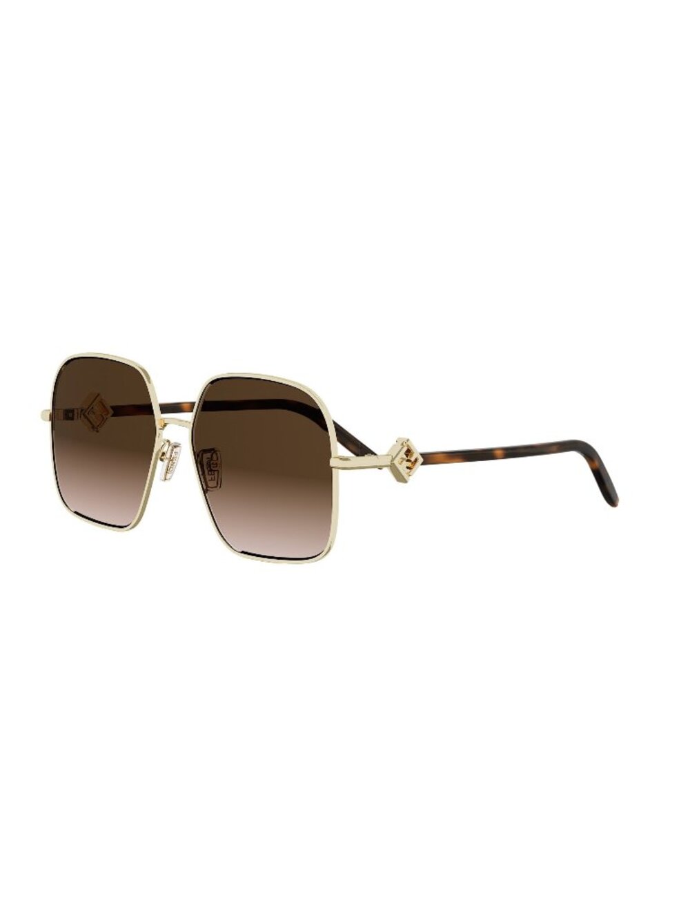 New FENDI Women's Sunglasses Metal Frame FF DIAMONDS FE40218U 30F 58